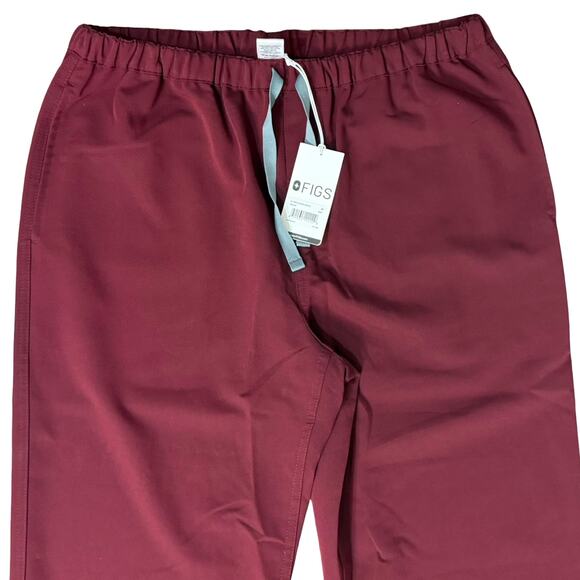 Figs Technical Collection Maroon Red Burgundy Pisco Basic Men's Scrub Pants Sz M - Picture 3 of 12